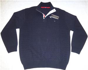 Pulover bleumarin barbati nasturi 100% bumbac foarte gros iarna helanca 5XL - imagine 3