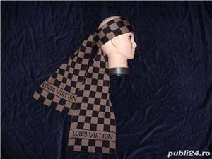 Set unisex fes + fular caciula sal dama barbati 100% bumbac sah maro toamna iarna - imagine 5