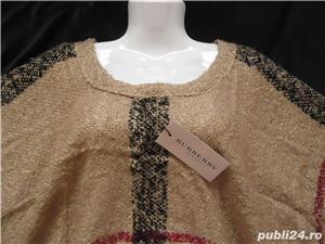 Pelerina dama poncho femei 100% lana tinuta casual office eleganta - imagine 4