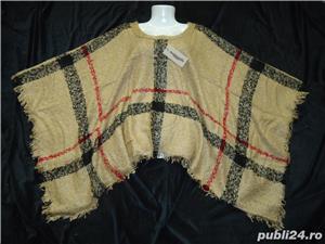 Pelerina dama poncho femei 100% lana tinuta casual office eleganta - imagine 3