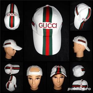 Sapca alba barbati bumbac logo rosu verde masura universala dimensiune reglabila - imagine 4