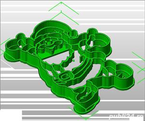 Mos Craciun si obiecte de craciun - forme de taiat si modelat aluat 5cm/20lei - imagine 3