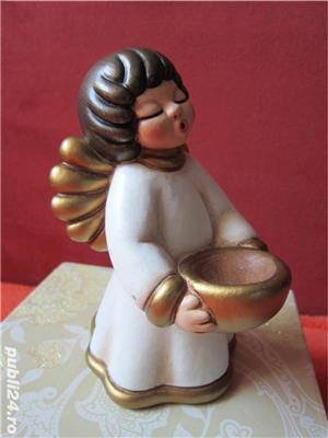 cadou Inger Thun -Rosy - vintage de colectie,suport lumanare - ceramica Bozen Italia  - imagine 5