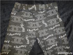 Colanti gri dama embleme monograme logo albe colant pantalon pantaloni mulati femei zi seara