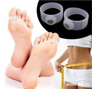 Set inele silicon magnet deget picior slabire slabit disparitie monturi indreptat picioare in X  - imagine 4