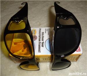 Set 2 perechi ochelari HD Vision zi noapte protectie UV soferi sofat conducere masini auto vanatoare - imagine 5