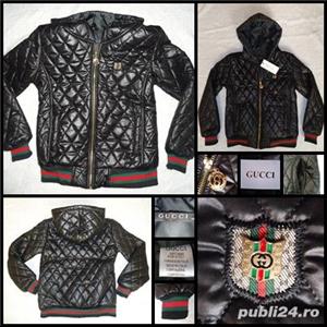 Geaca dama M neagra pana in talie gluga patrata made in Italy toamna iarna primavara - imagine 2