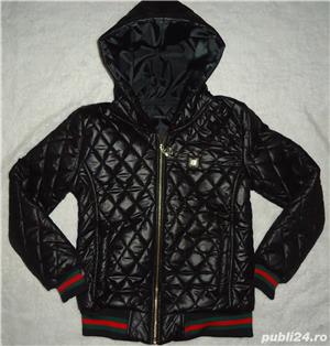 Geaca dama M neagra pana in talie gluga patrata made in Italy toamna iarna primavara - imagine 5