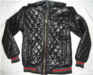 Geaca dama M neagra pana in talie gluga patrata made in Italy toamna iarna primavara - imagine 3