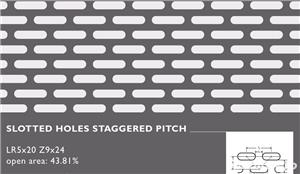 Tabla perforata perforatie alungita 5x20mm otel 1x1000x2000mm otel LR 5x20 perforatii alungite slot - imagine 2