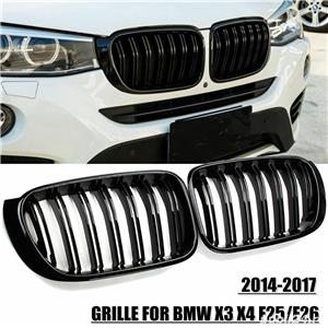 Bmw grile bmw centrale duble bmw x6 bmw x6m bmw f16 negru logo x6m - imagine 6