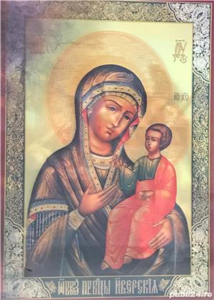 Icoana 2 in 1 imagini  tridimensionala Iisus Hristos Fecioara Maria Cina cea de taina sfinti ingeri - imagine 5