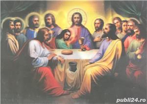 Icoana 2 in 1 imagini  tridimensionala Iisus Hristos Fecioara Maria Cina cea de taina sfinti ingeri - imagine 4