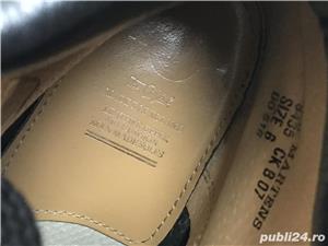 Ghete negre unisex piele naturala lacuita originale firma Dr Martens bocanci dama barbati lac negru  - imagine 6