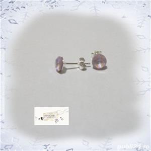 Cercei argint si cristal Lavender delite