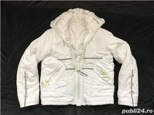 Geaca scurta pana in talie dama pufoaica fermoare supradimensionate dungi reflectorizante - imagine 5