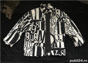 Jacheta dama cifre litere albe negre geaca scurta toamna iarna MONDI SPORT Winter Collection - imagine 6