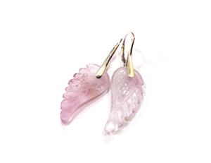 Cercei mari mov deschis din Ametist aripi inger si argint 925 - CE737 - Cercei ametist, cercei aripi - imagine 4