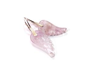 Cercei mari mov deschis din Ametist aripi inger si argint 925 - CE737 - Cercei ametist, cercei aripi - imagine 3