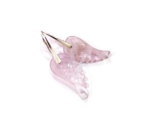 Cercei mari mov deschis din Ametist aripi inger si argint 925 - CE737 - Cercei ametist, cercei aripi - imagine 5