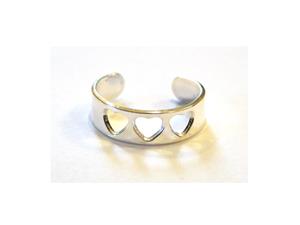 Inel reglabil din Argint 925 - IN689 - Inel cu inimioare, toe ring