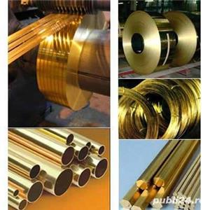 Teava alama rotunda CuZn37 CW508L tub conducta alama Inox Aluminiu Cupru Tabla Bara Cornier Teu U L