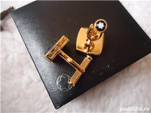 Butoni aurii camasa barbati aliaj inoxidabil silicon negru 100 ani garantie special edition  - imagine 7