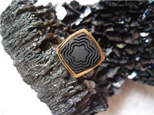 Butoni aurii camasa barbati aliaj inoxidabil silicon negru 100 ani garantie special edition  - imagine 6