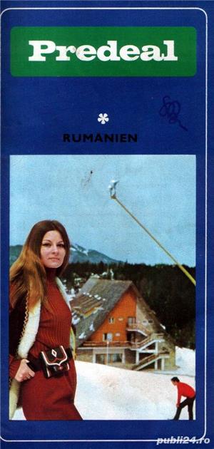 Predeal : harta trasee + pliant + 12 ilustrate vintage