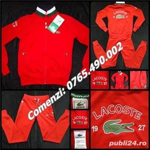 Trening rosu dama costum sport femei emblema supradimensionata  - imagine 3