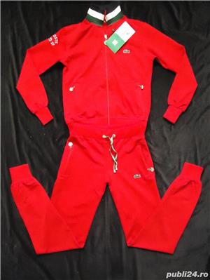 Trening rosu dama costum sport femei emblema supradimensionata  - imagine 2