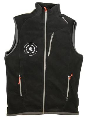 Vesta neagra originala unisex dama barbati polar 3 buzunare fermoare firma Decathlon embleme brodate - imagine 4