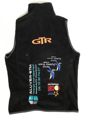 Vesta neagra originala unisex dama barbati polar 3 buzunare fermoare firma Decathlon embleme brodate - imagine 3