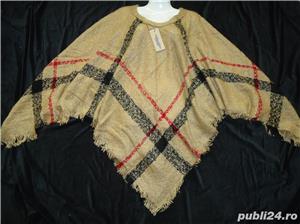Pelerina dama poncho femei 100% lana tinuta casual office eleganta - imagine 6