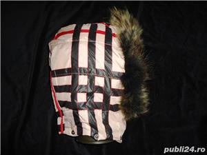 Pufoaica lunga dama gluga detasabila blana vulpe puf gasca 2 buzunare geaca femei - imagine 7