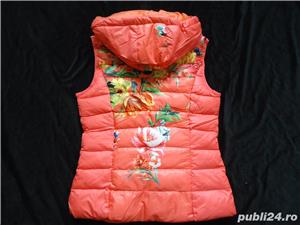 Vesta dama corai flori gluga detasabila imprimeu flower power 