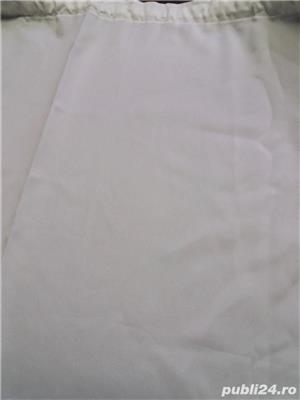Perdea alba NOUA, matase vegetala satinata- 168x150 cm- 2 buc - imagine 3