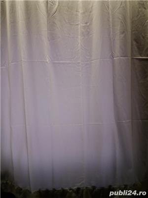 Perdea alba NOUA, matase vegetala satinata- 168x150 cm- 2 buc - imagine 2