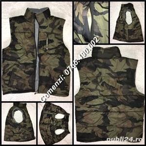 Vesta print camuflaj armata army barbati matlasata calduroasa primavara toamna iarna - imagine 3