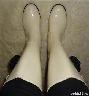 Cizme crem dama silicon 2 camelii made in Italy casual elegante ploaie zapada all seasons - imagine 6