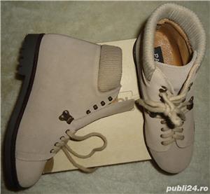 Ghete unisex originale Patrol piele naturala intoarsa tricot glezna bocanci dama copii