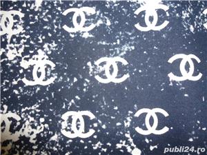 Hanorac gluga dama bleumarin stropi albi hoodie femei bluza sport casual 100% bumbac - imagine 3