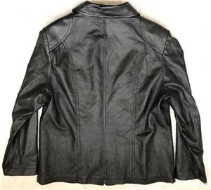 Jacheta neagra barbati piele naturala miel fina tip manusa 6 buzunare geaca superba casual eleganta - imagine 4