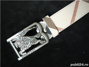 Curea barbati piele ecologica catarama "B" emblema gunmetal