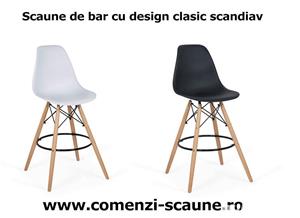 Scaune de bar cu design clasic scandiav
