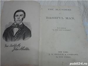 Carte veche,rara"The Blunders of a Bashful Man" an 1881-colectie  - imagine 2