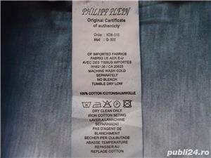 Tricou barbati alb gri prespalat maneca scurta imprimeu cap de mort supradimensionat steag AMERICA - imagine 6