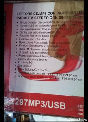 Combina muzicala sistem audio cu cd,mp3,usb,radio,cu telecomanda - imagine 4