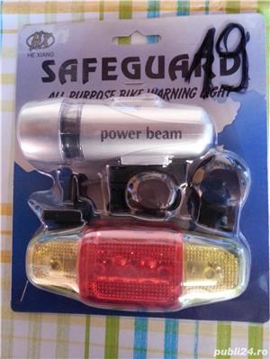 Accesorii bicicleta Lanterna fata/stop spate/claxon