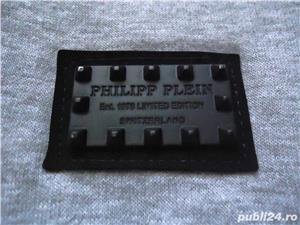 Hanorac barbati gluga gri bumbac hoodie bluza sport casual fermoar negru cheita lama de ras - imagine 6